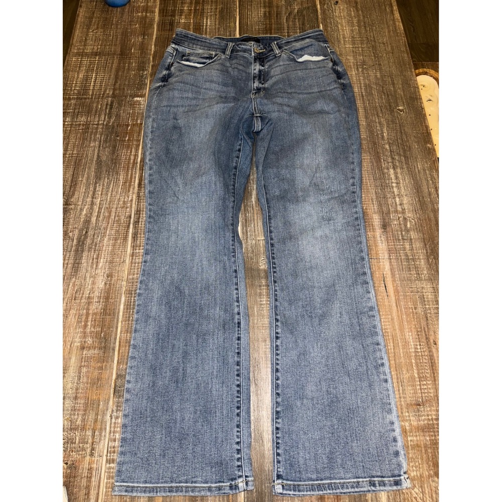 Judy Blue Women 16W Bootcut Jeans Medium Wash High Rise Stretch Denim Flare Leg
